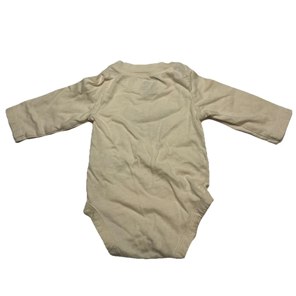 Carters‎ Newborn My First Halloween Long Sleeve Bodysuit Cream Cotton